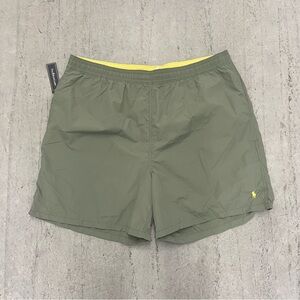 Polo Ralph Lauren Swim Trunks Shorts Big & Tall Size 4XLT Green Pony Mesh Lined